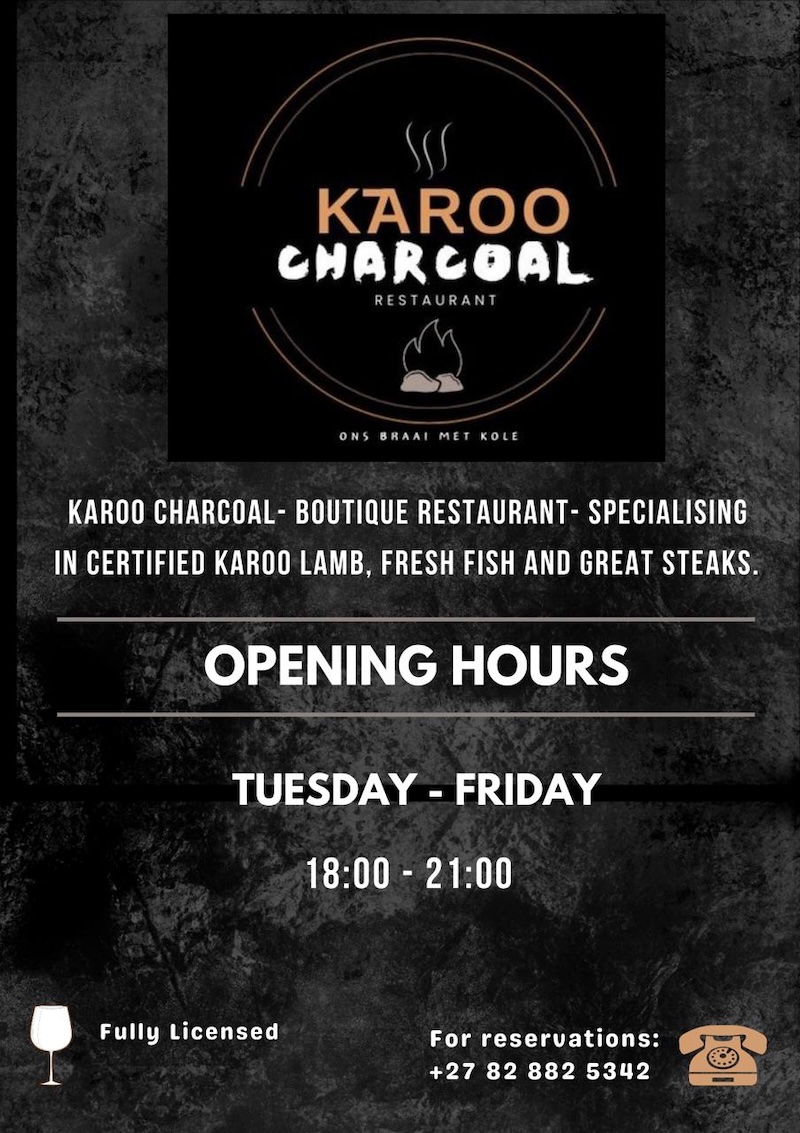 Karoo Charcoal restaurant at Karoo Views